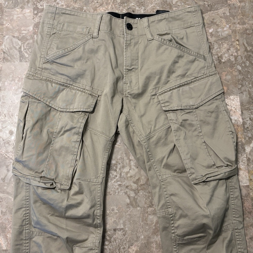 G-Star Raw Cargo Pants Mens 31x30 (fits 33x29) Khaki Tan 3D Straightt Tapered
